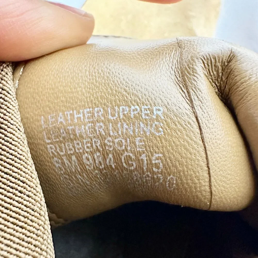 Tory Burch Stafford Suede Ankle Boots Size 8 Tan Beige Pull On Wood Block Heel